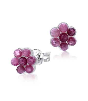 Rhodochrosite Silver Ear Stud STS-3232